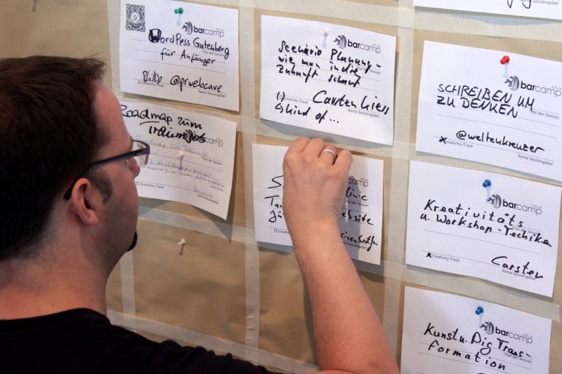 Im Zentrum der Aufmerksamkeit: Das Sessionboard (4/5)  BarCamp Köln 2018