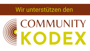 Wir unterstützen den Community Kodex.